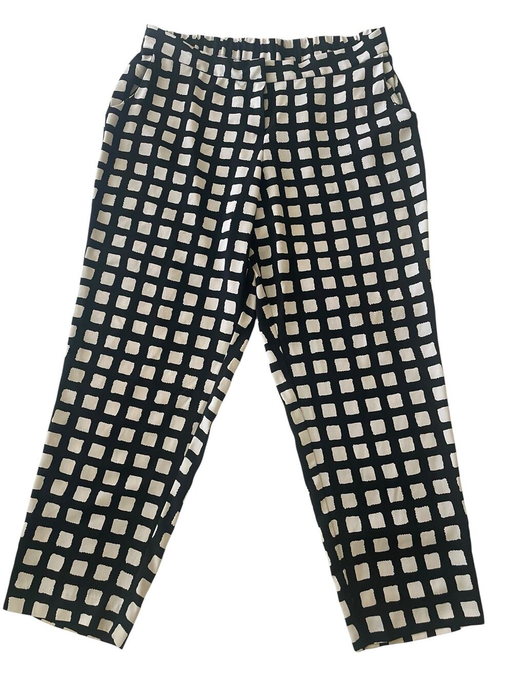 Lane Bryant Checkered Geometric Print Trousers Size 14/16